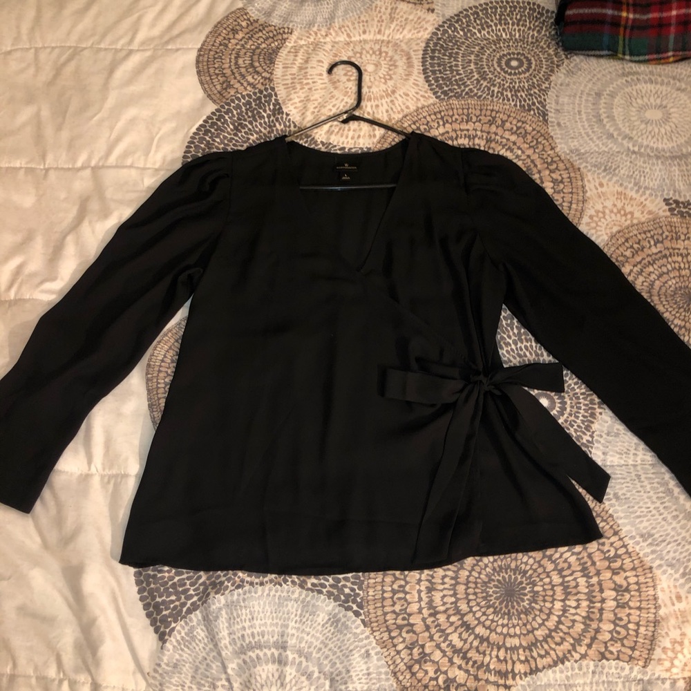 Long sleeve black blouse